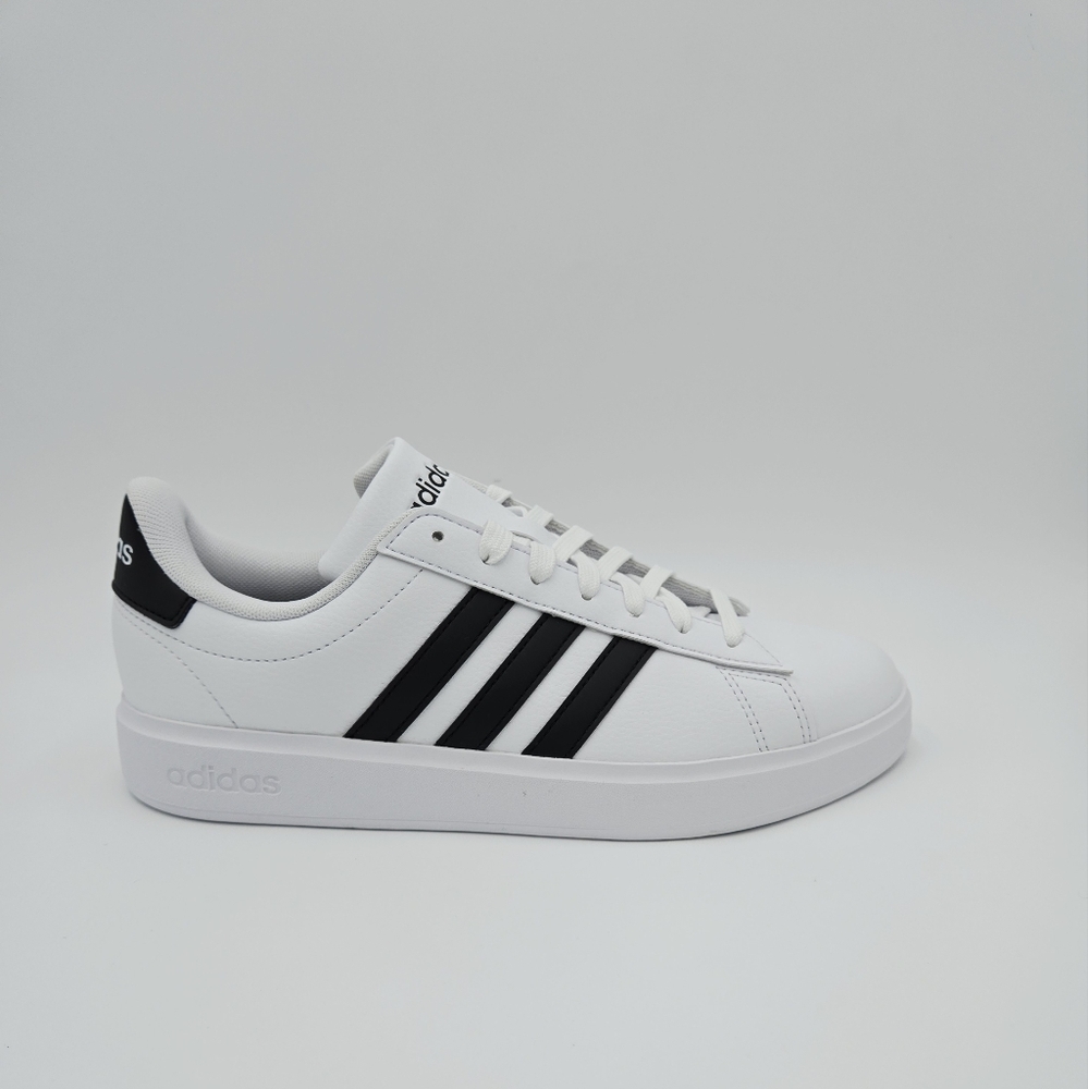 Adidas‎ Women's Grand Court 2.0 White and Black Sneakers 3 Stripe GW9214 #B22